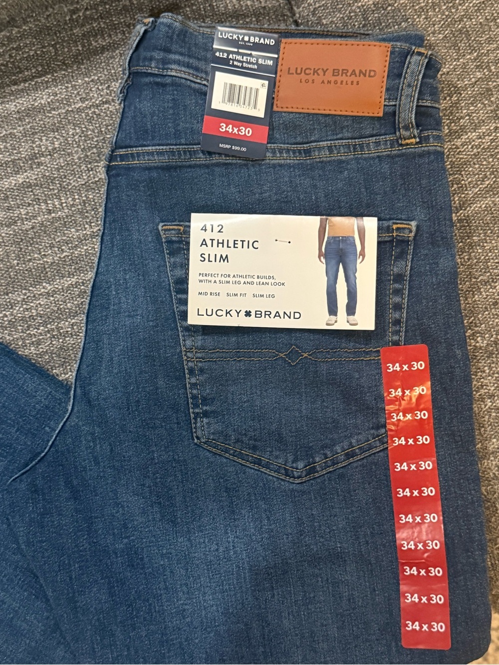 Lucky Brand Men's Slim Jeans in Dark Blue Denim